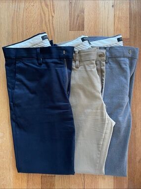Banana Republic Strait Fit Chinos- Navy, Khaki, Gray - (3) Bundle